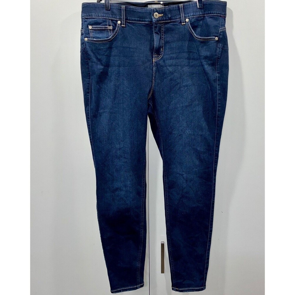 Torrid Bombshell Skinny Jeans Women's 20R Blue Premium Stretch High Rise EUC